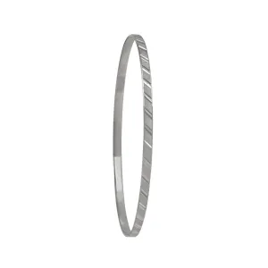 10K Gold (3mm) Diamond Cut Slip On Bangle