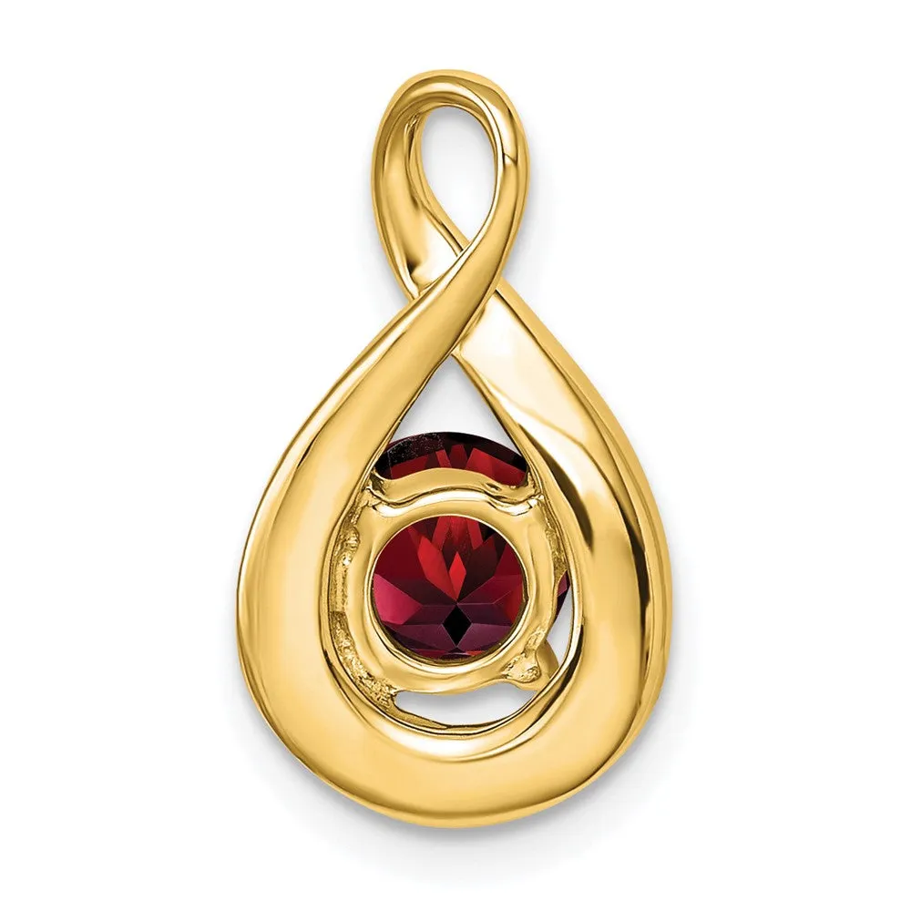 14k Garnet and Diamond Pendant