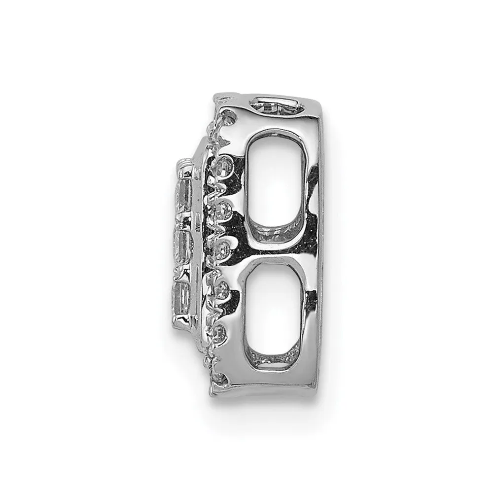 14k White Gold 1/2ct. Diamond Square Cluster Pendant