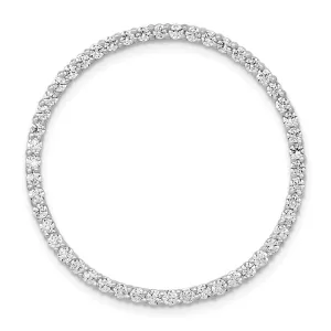 14kw Lab Grown Diamond SI1/SI2, G H I, Circle Pendant