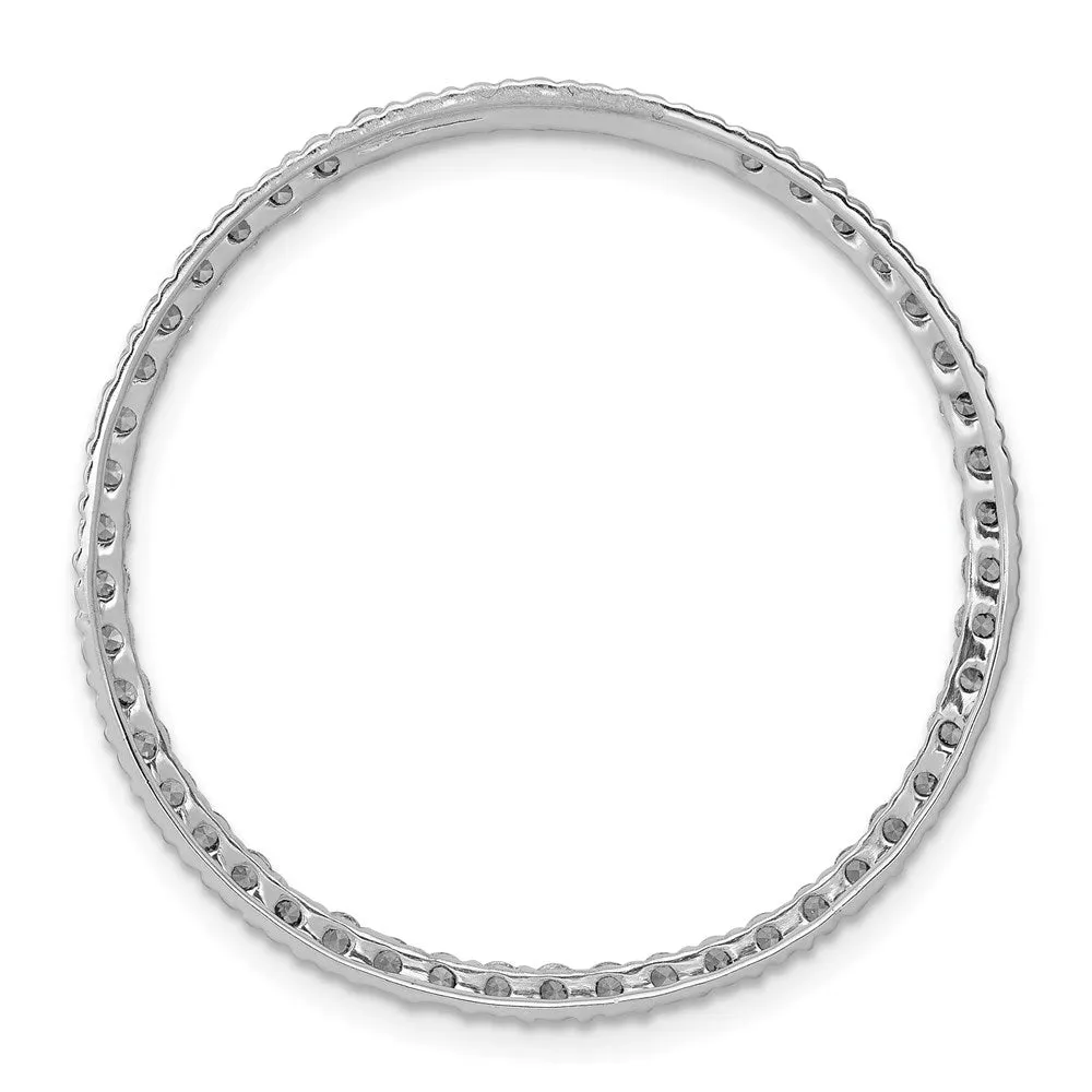 14kw Lab Grown Diamond SI1/SI2, G H I, Circle Pendant