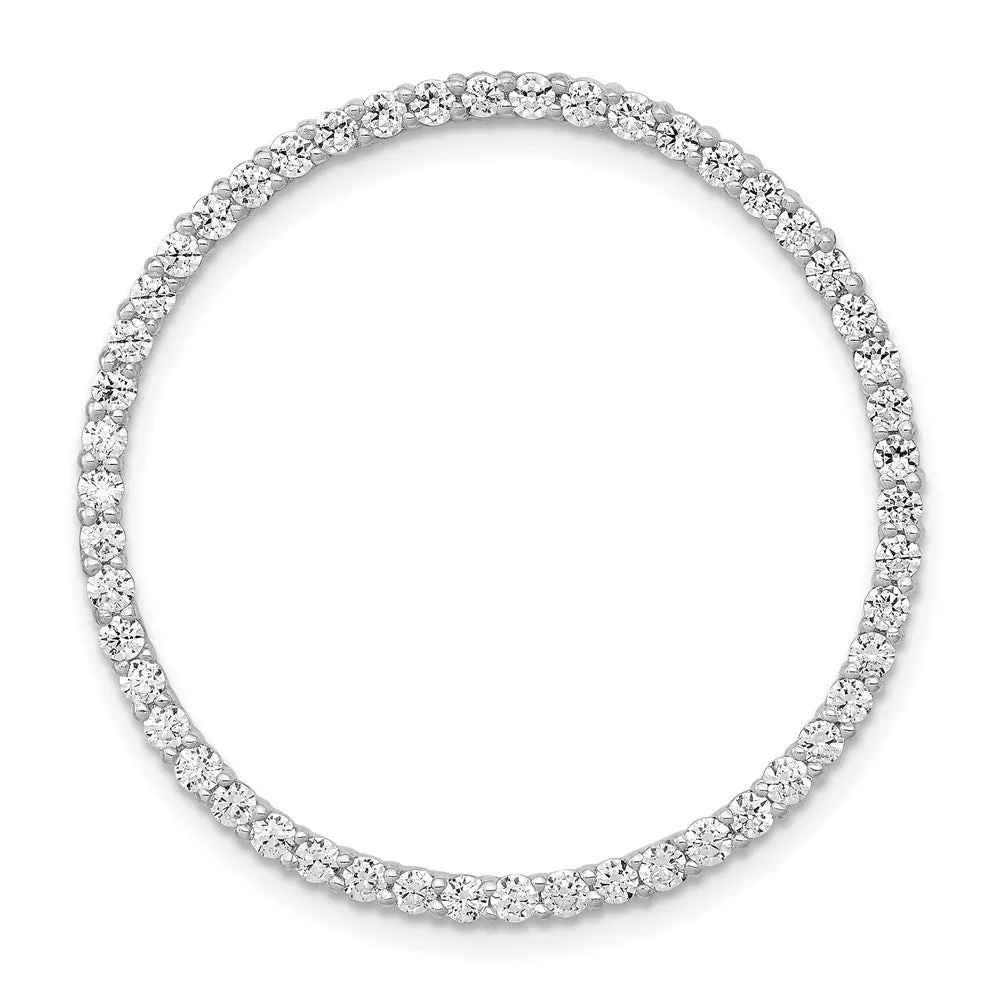 14kw Lab Grown Diamond SI1/SI2, G H I, Circle Pendant