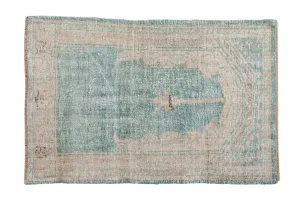 2.5x3.5 Vintage Distressed Oushak Rug