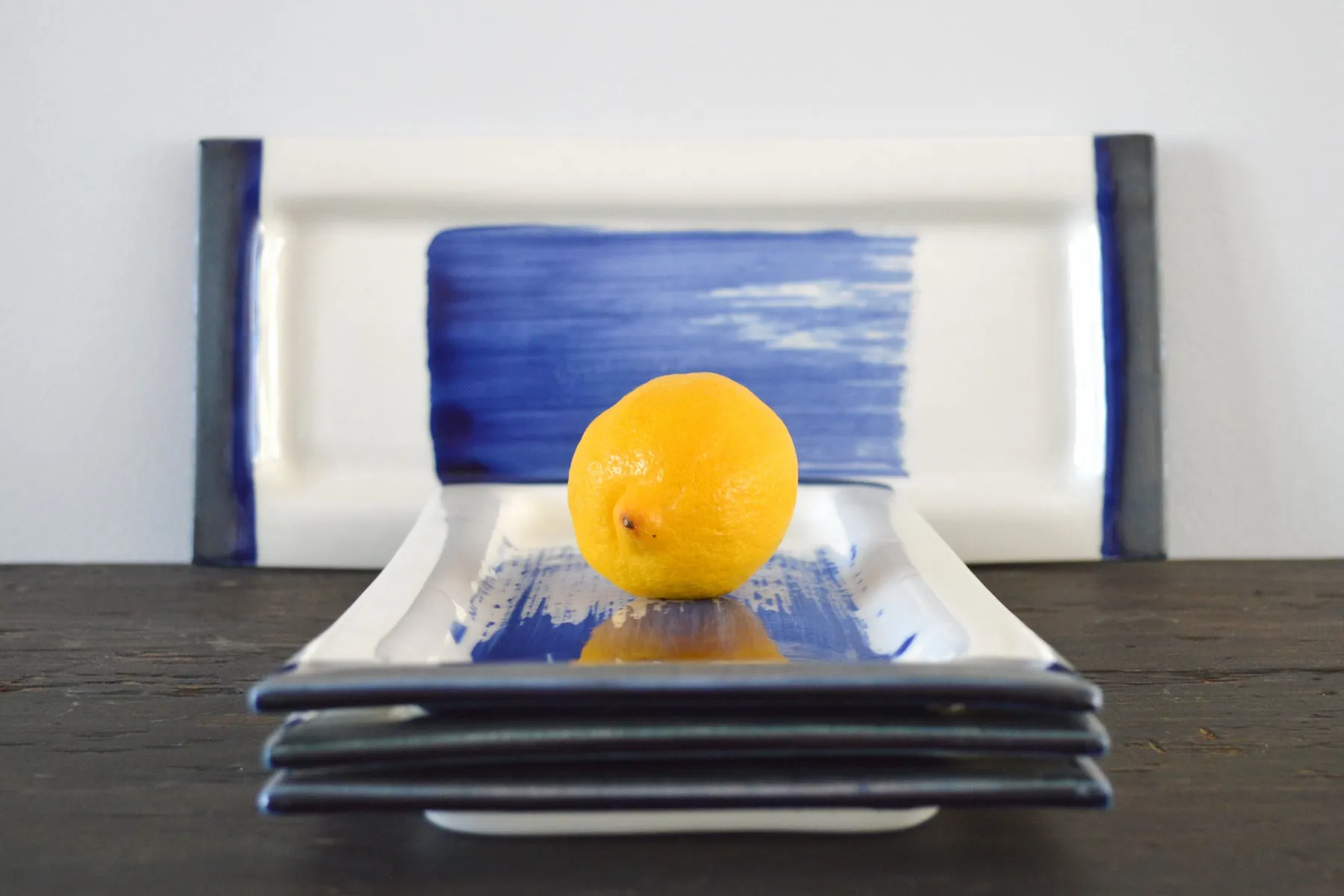 33-B Blue Sushi Plate