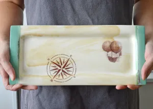 33-H Hot Air Baloon Boat Sushi Plate