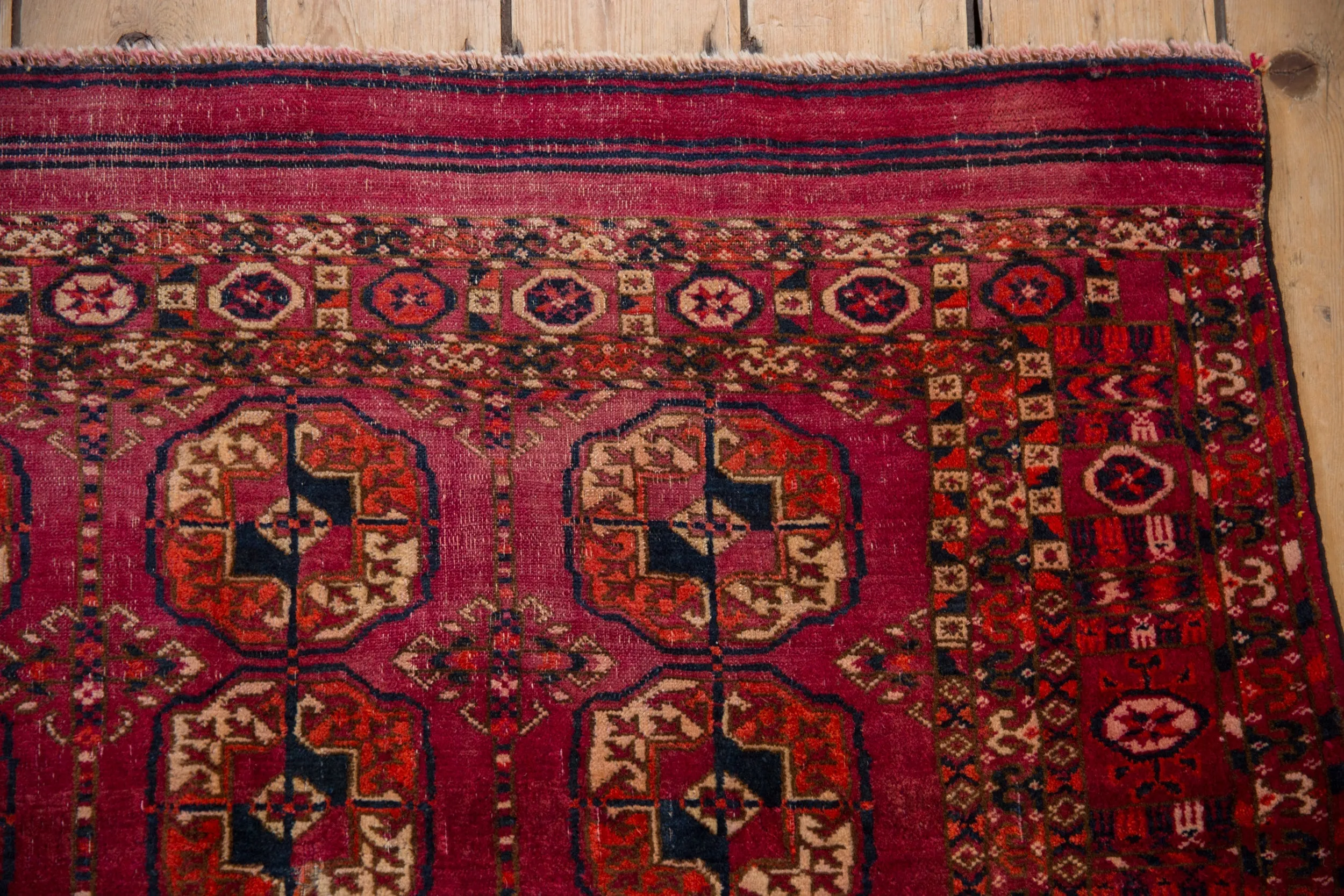 3.5x4 Vintage Turkmen Square Rug