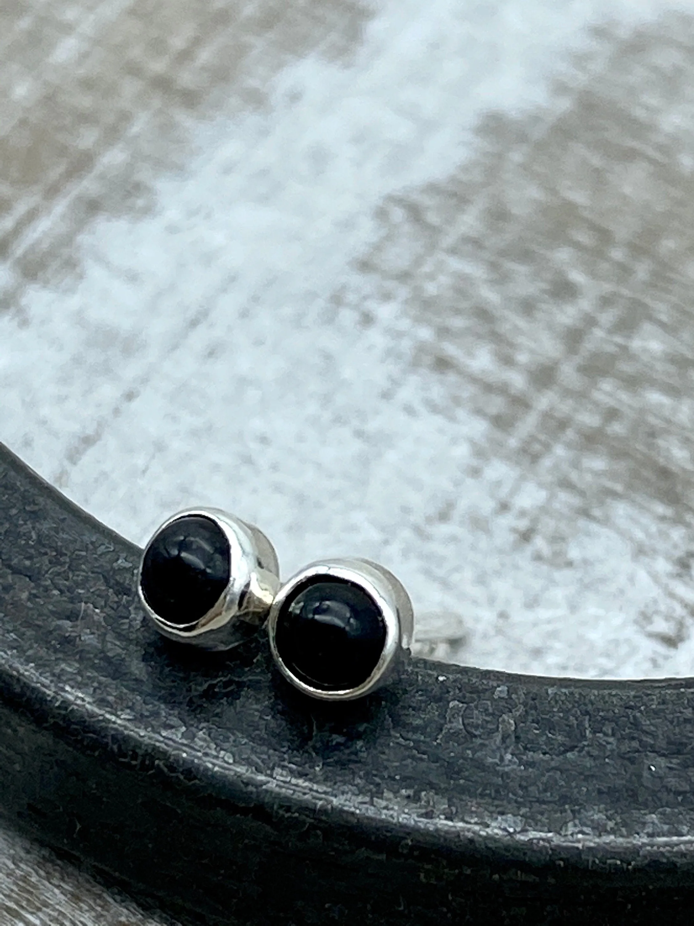 3mm Onyx Stud Earrings