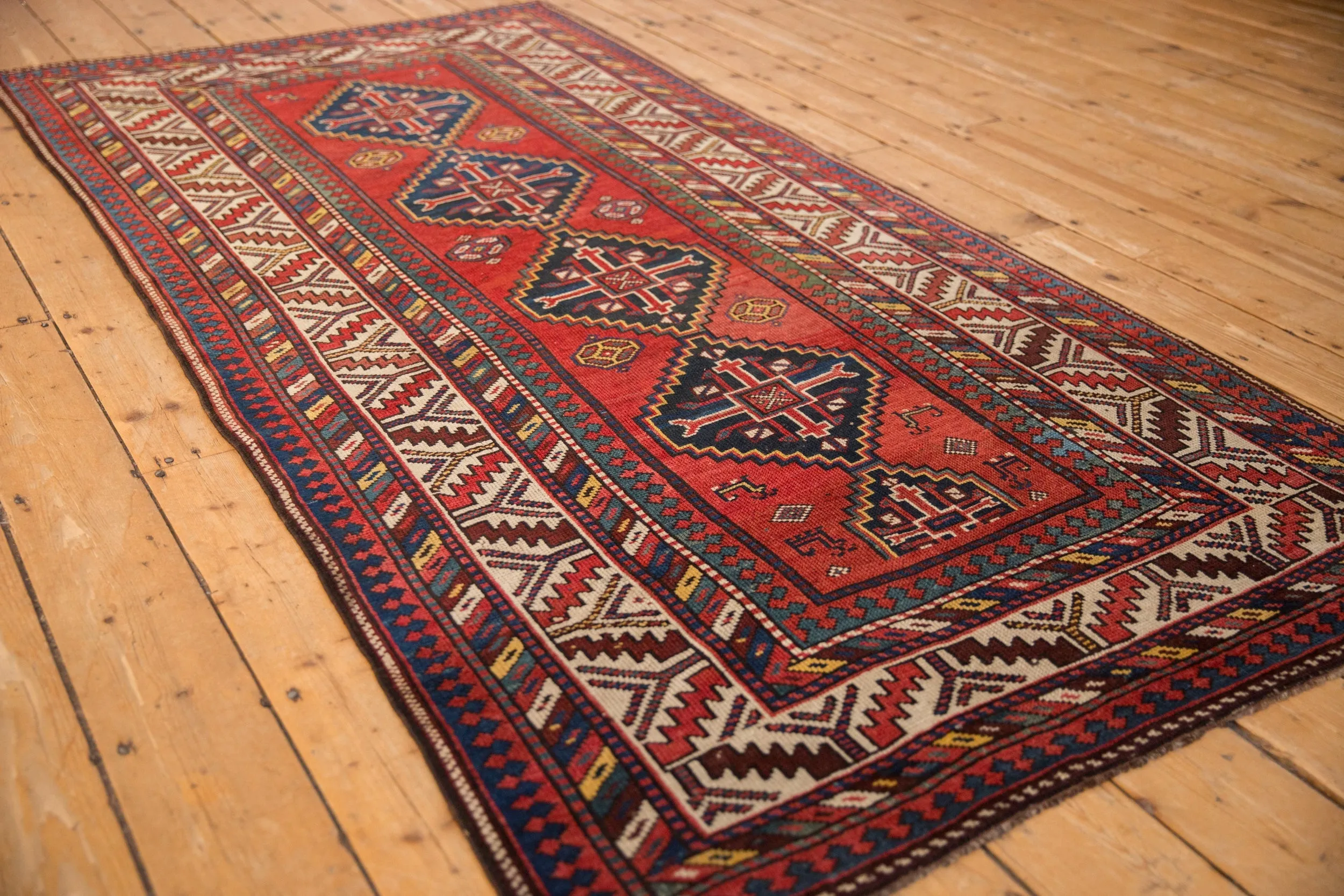 4x8 Antique Kazak Rug Runner