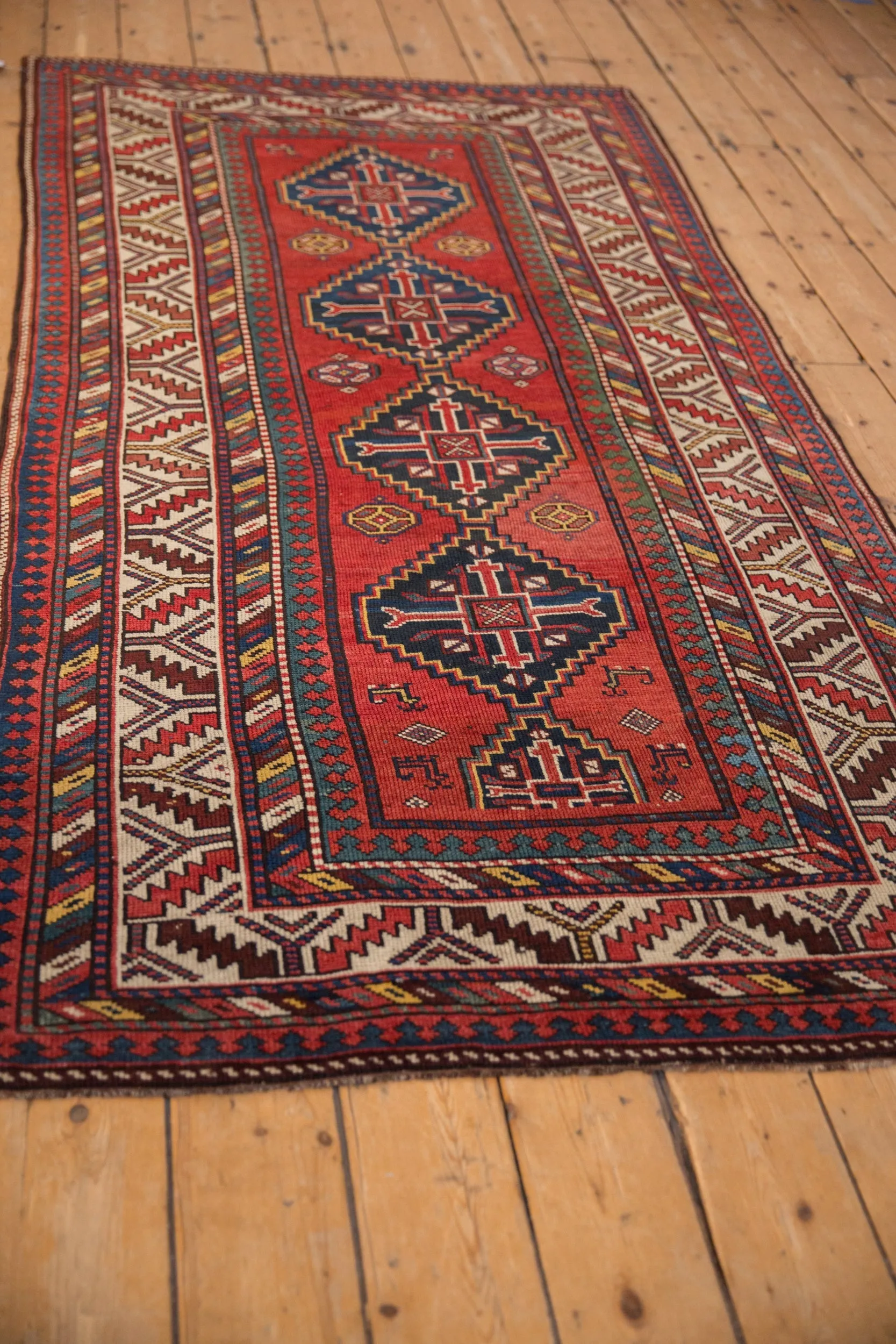 4x8 Antique Kazak Rug Runner