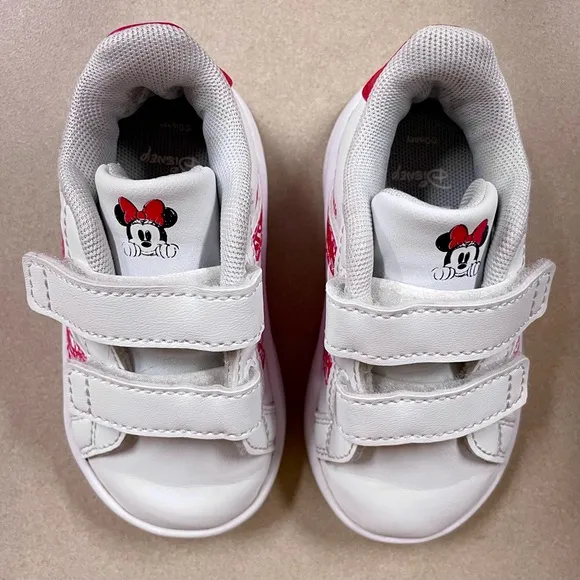 Adidas x Disney Sneakers Girls 5 Minnie Mouse Grand Court Velcro Toddlers Baby