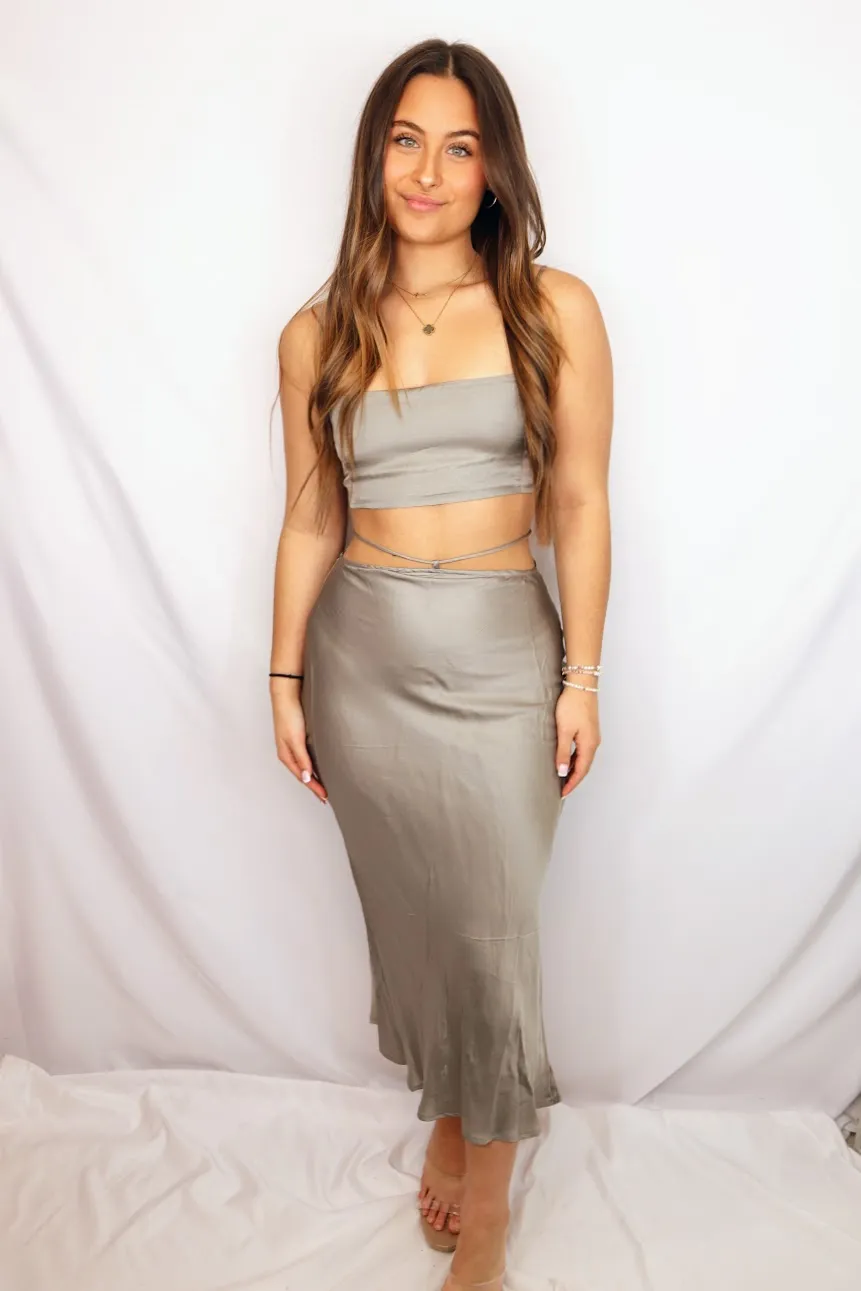 Alluring Set Skirt Silver