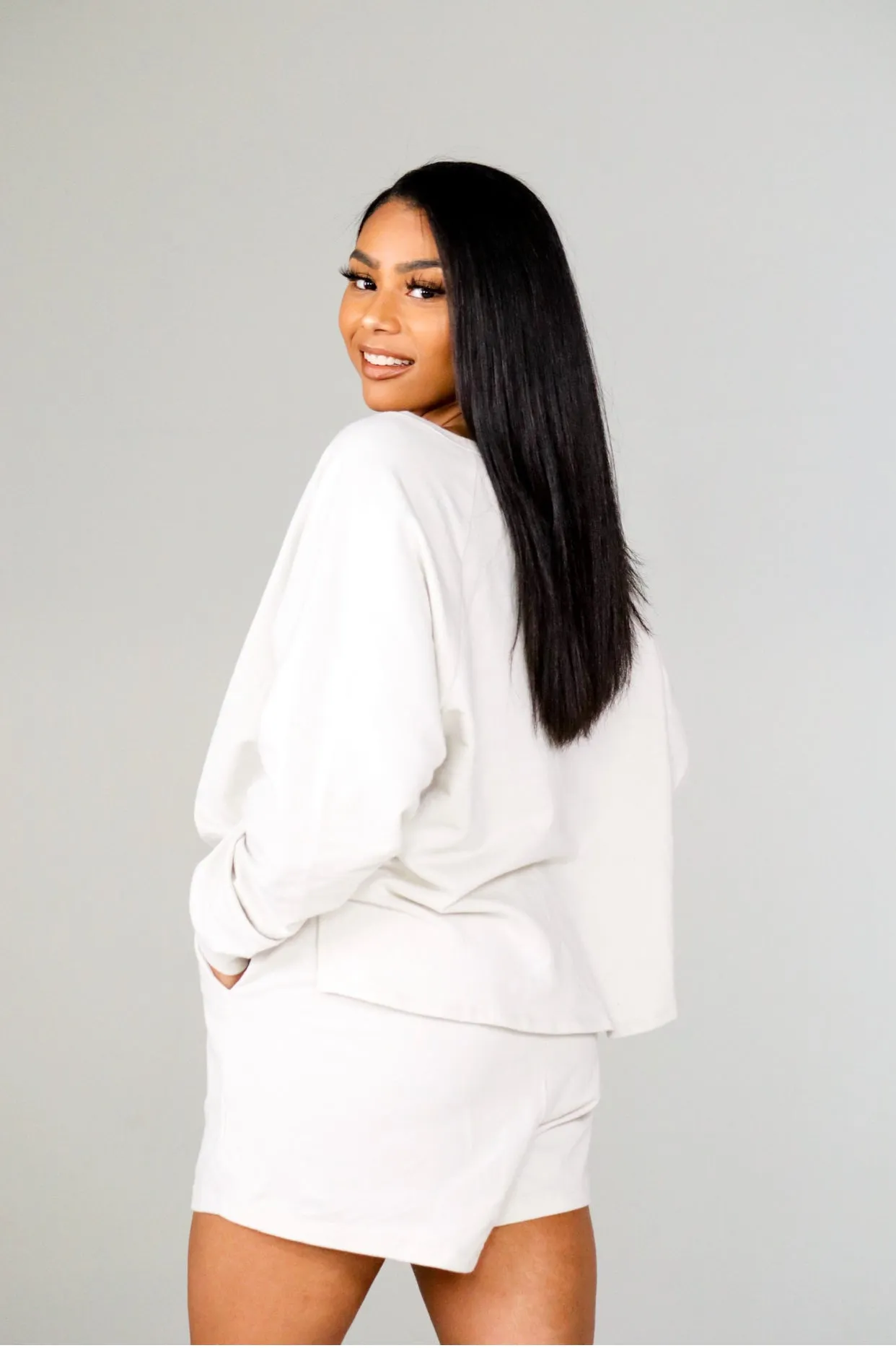 Ally Short Set (Bone) FINAL SALE