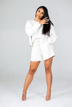 Ally Short Set (Bone) FINAL SALE