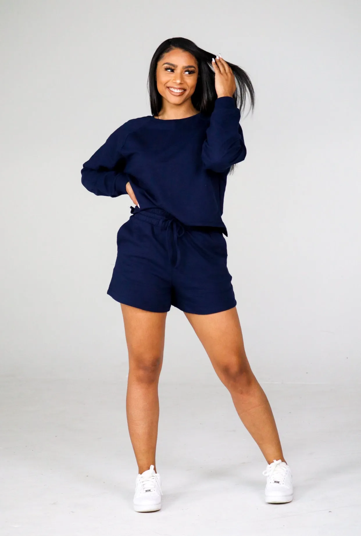 Ally Short Set (Navy) FINAL SALE