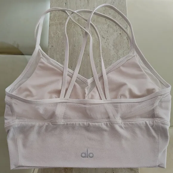Alo Yoga Sneak Long Bra - Bone - S