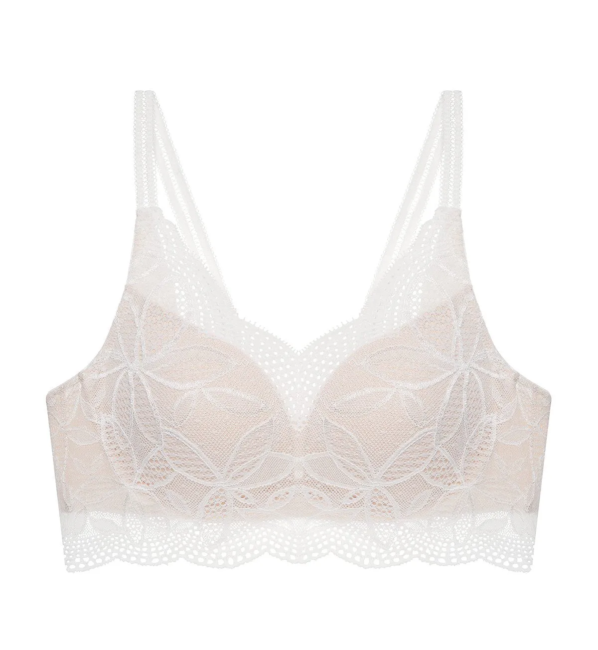 AQUA JADE NON-WIRED PUSH UP DEEP V BRA