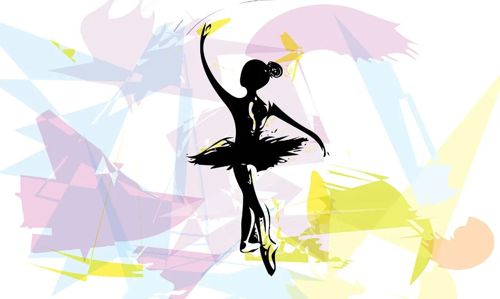 Ballet Dancer Silhouette Wallpaper Mural