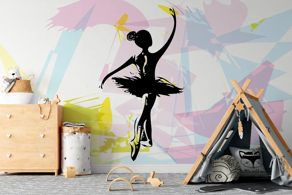 Ballet Dancer Silhouette Wallpaper Mural