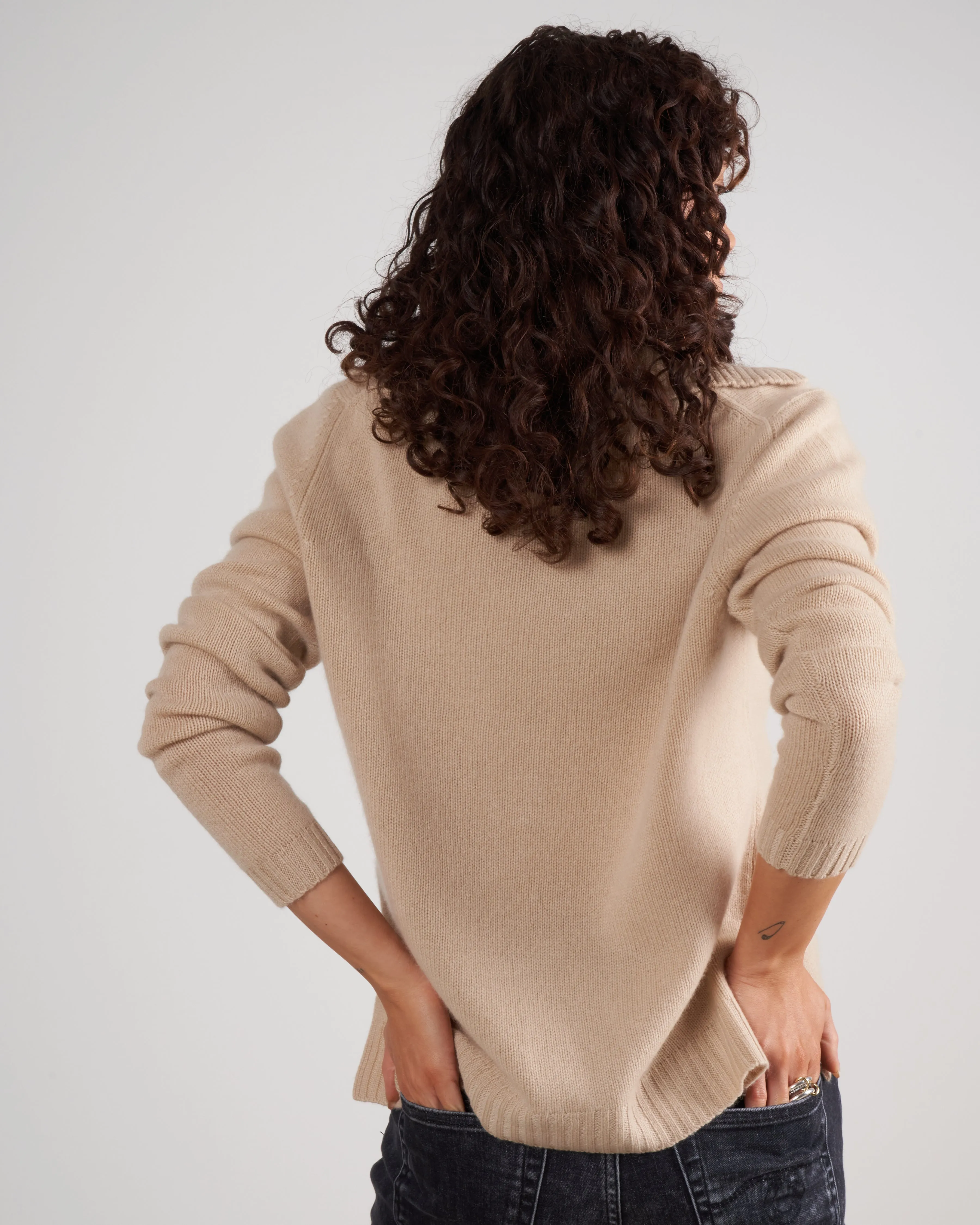 ballet wrap cashmere sweater - crumble cc1-42