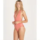 Billabong Women's Sol Searcher Deep V One Piece Swimsuit | Rose Blush