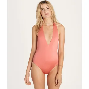 Billabong Women's Sol Searcher Deep V One Piece Swimsuit | Rose Blush