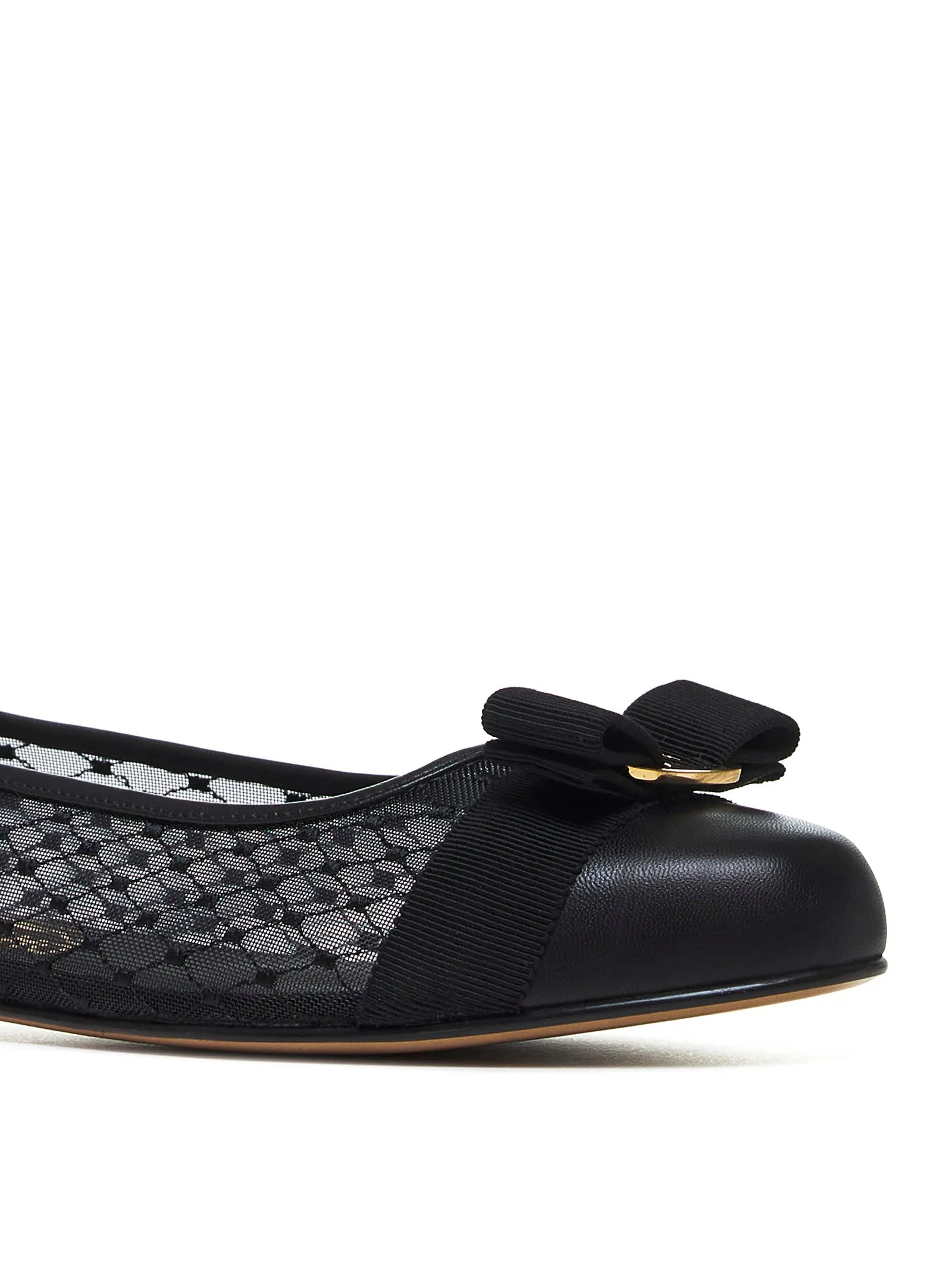 Black mesh Varina ballet flats