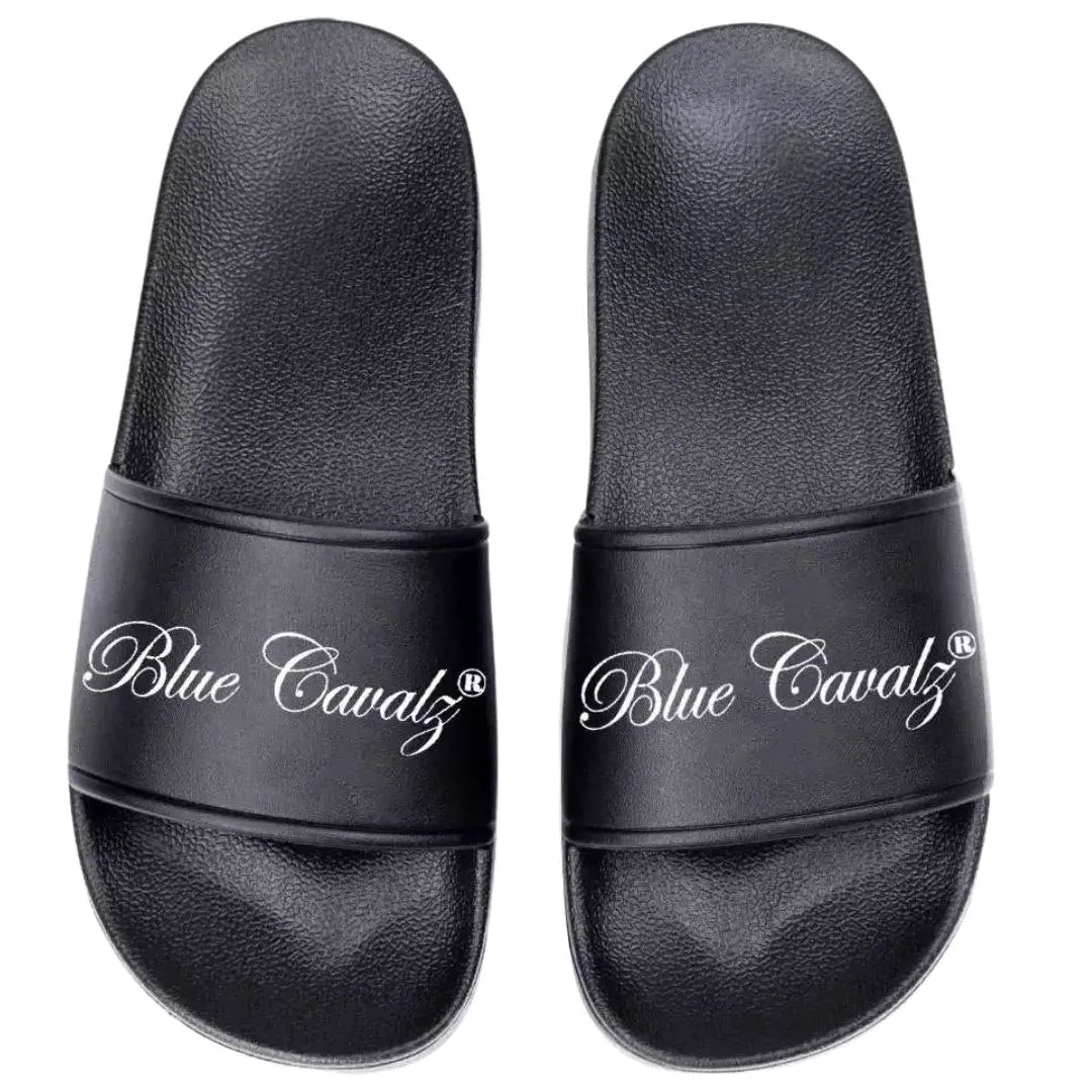 Blue Cavalz  Black & White Slides flip-flop