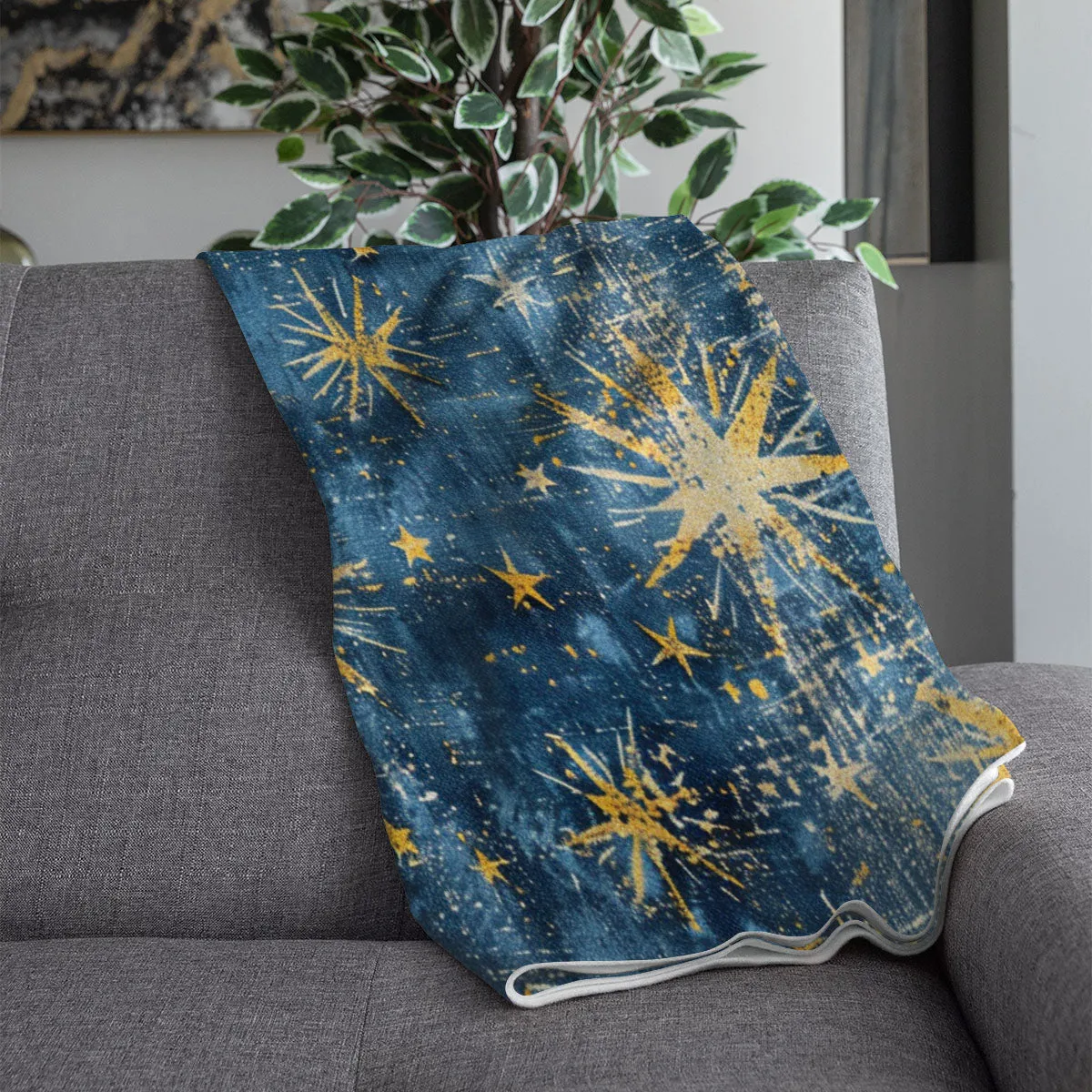 Boho Blanket Throw: Stars Blanket, Woven Throw Blanket, Couch Blanket, Bed Blanket, Boho Decor, Boho Home Decor, Bohemian decor, Boho bed, Stars 004