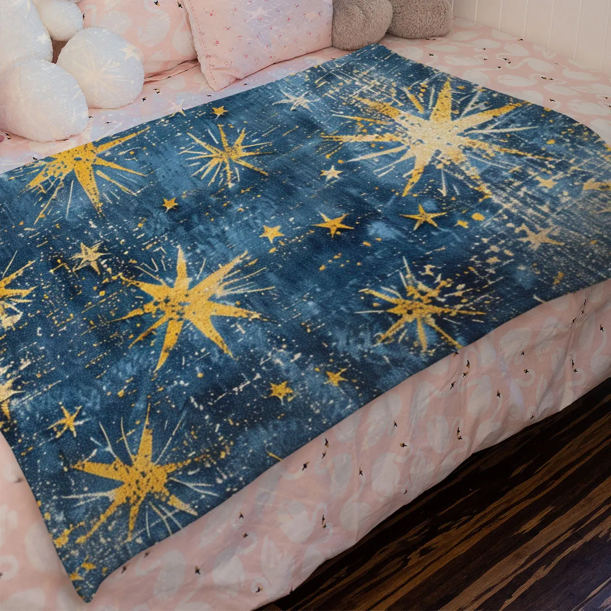 Boho Blanket Throw: Stars Blanket, Woven Throw Blanket, Couch Blanket, Bed Blanket, Boho Decor, Boho Home Decor, Bohemian decor, Boho bed, Stars 004