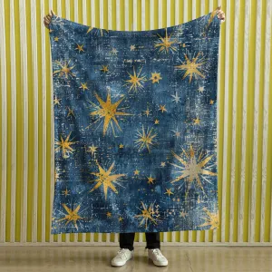 Boho Blanket Throw: Stars Blanket, Woven Throw Blanket, Couch Blanket, Bed Blanket, Boho Decor, Boho Home Decor, Bohemian decor, Boho bed, Stars 004