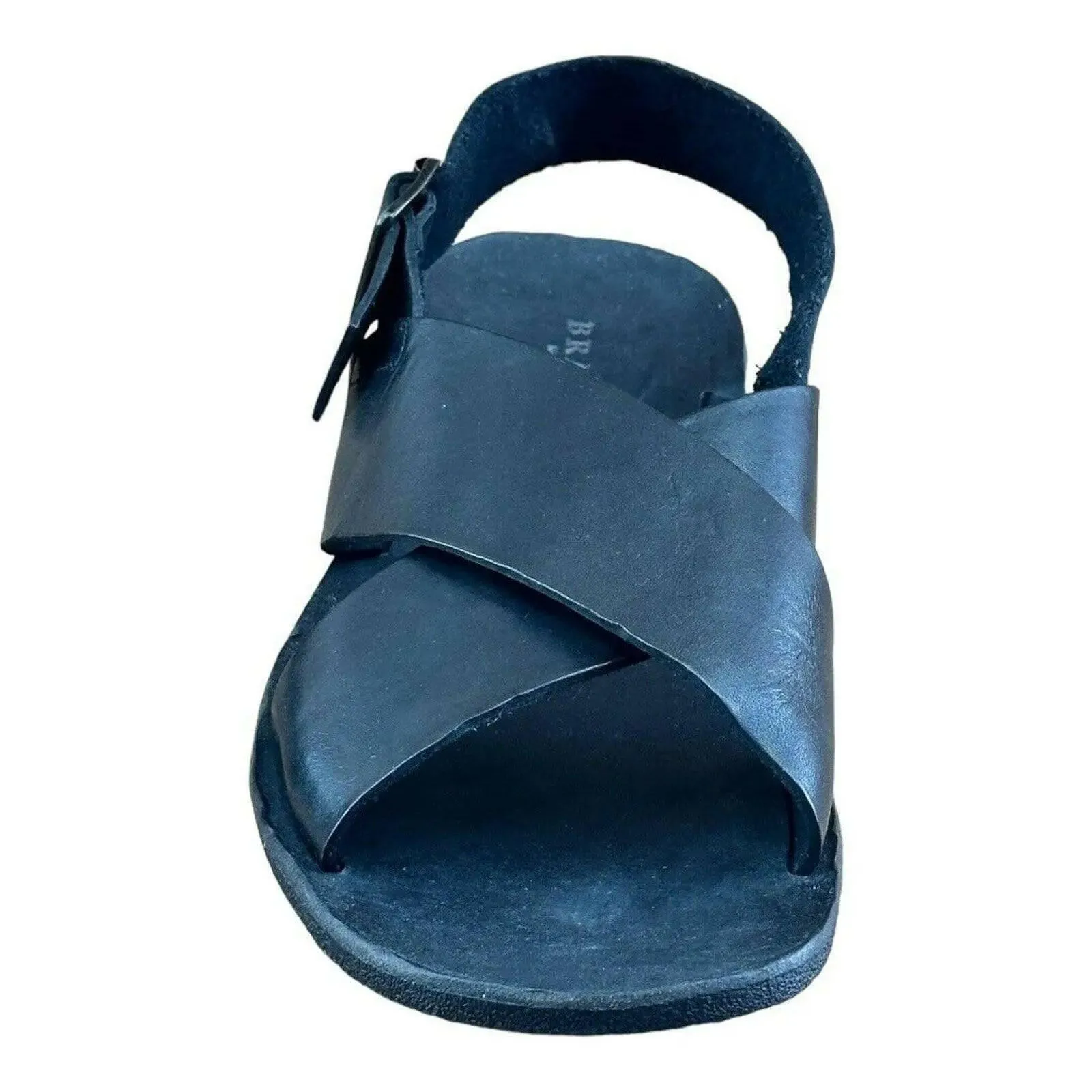 BRADOR Noisy Black Sandals Leather Men