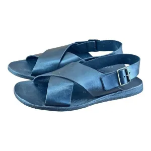 BRADOR Noisy Black Sandals Leather Men