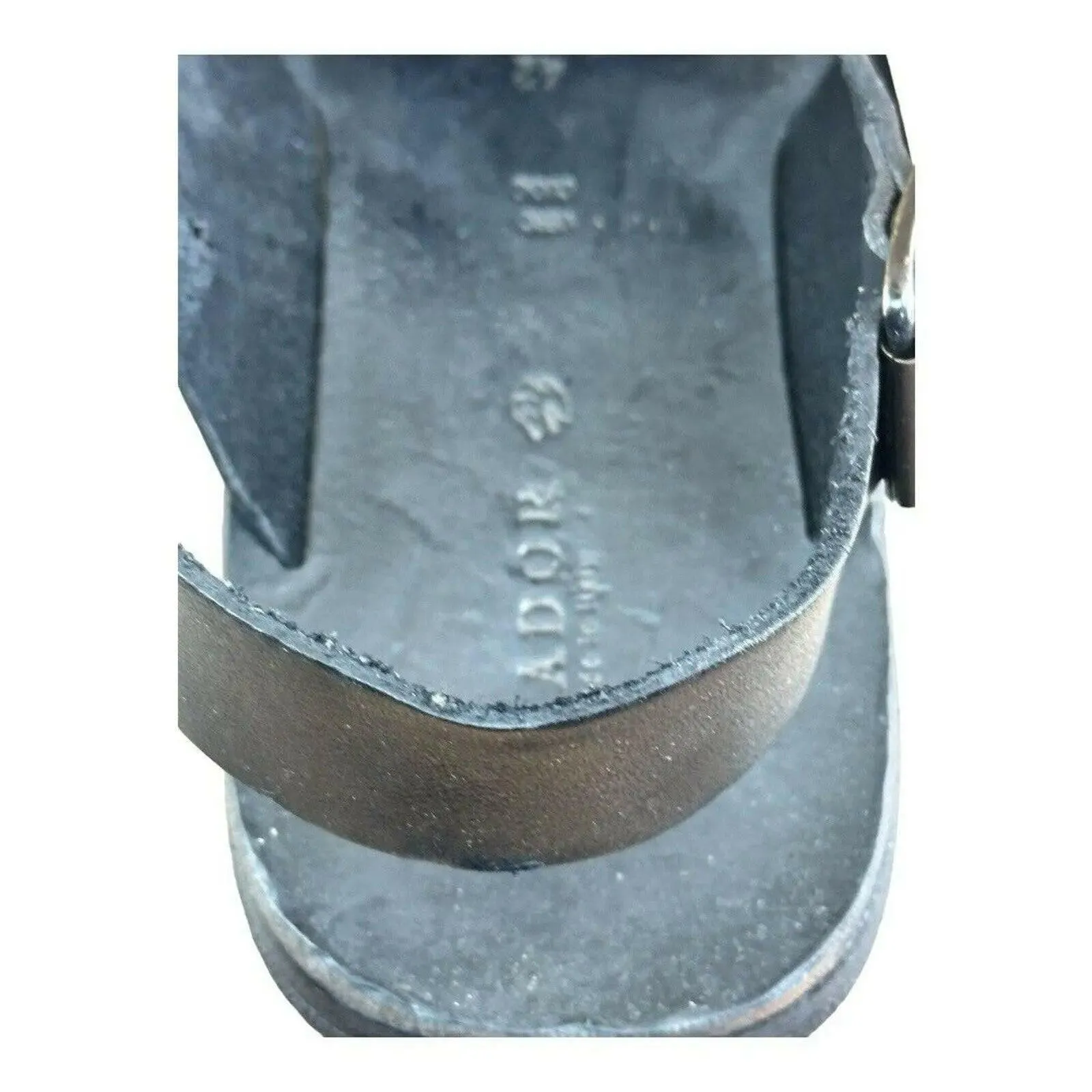 BRADOR Noisy Black Sandals Leather Men