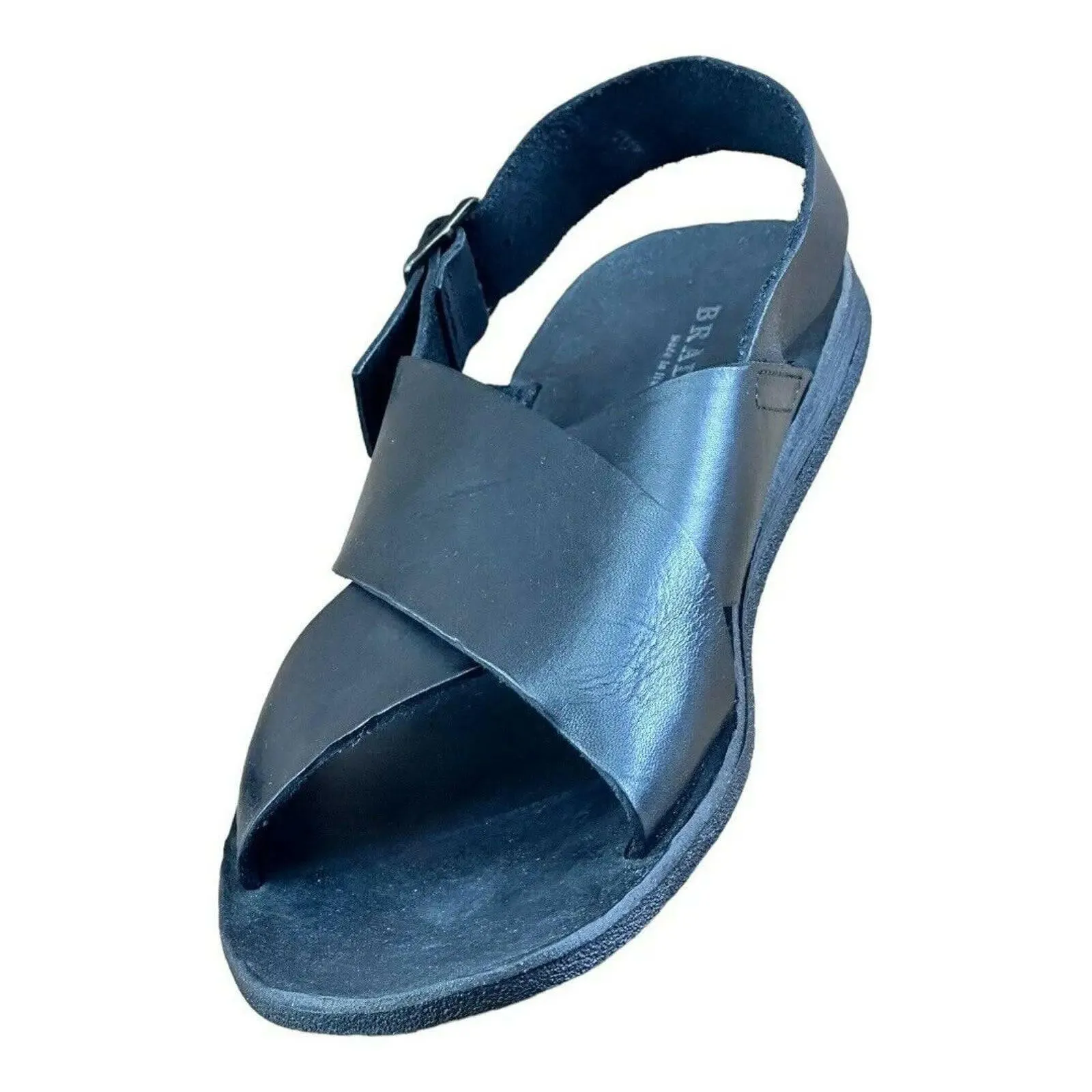 BRADOR Noisy Black Sandals Leather Men