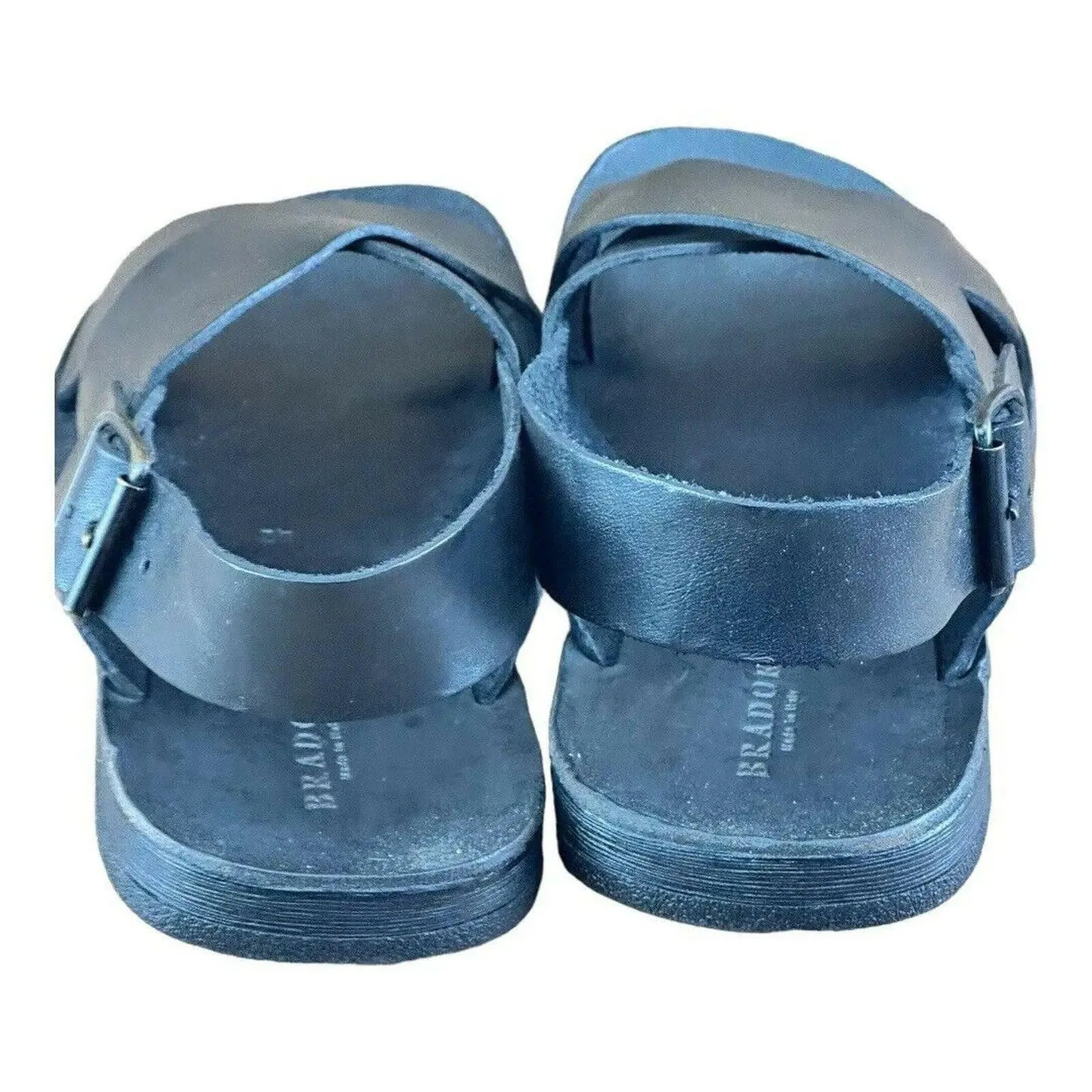 BRADOR Noisy Black Sandals Leather Men