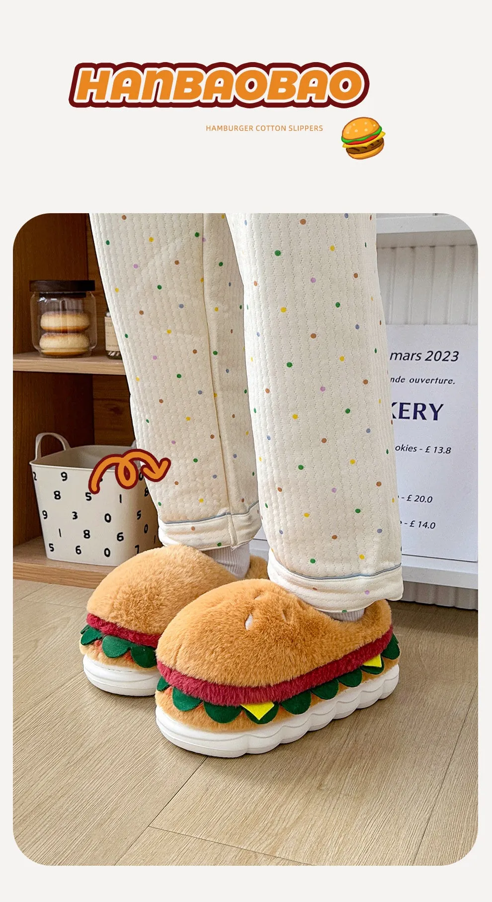 Burger Bliss Plush Slippers – Cozy, Fun & Oh-So-Adorable!