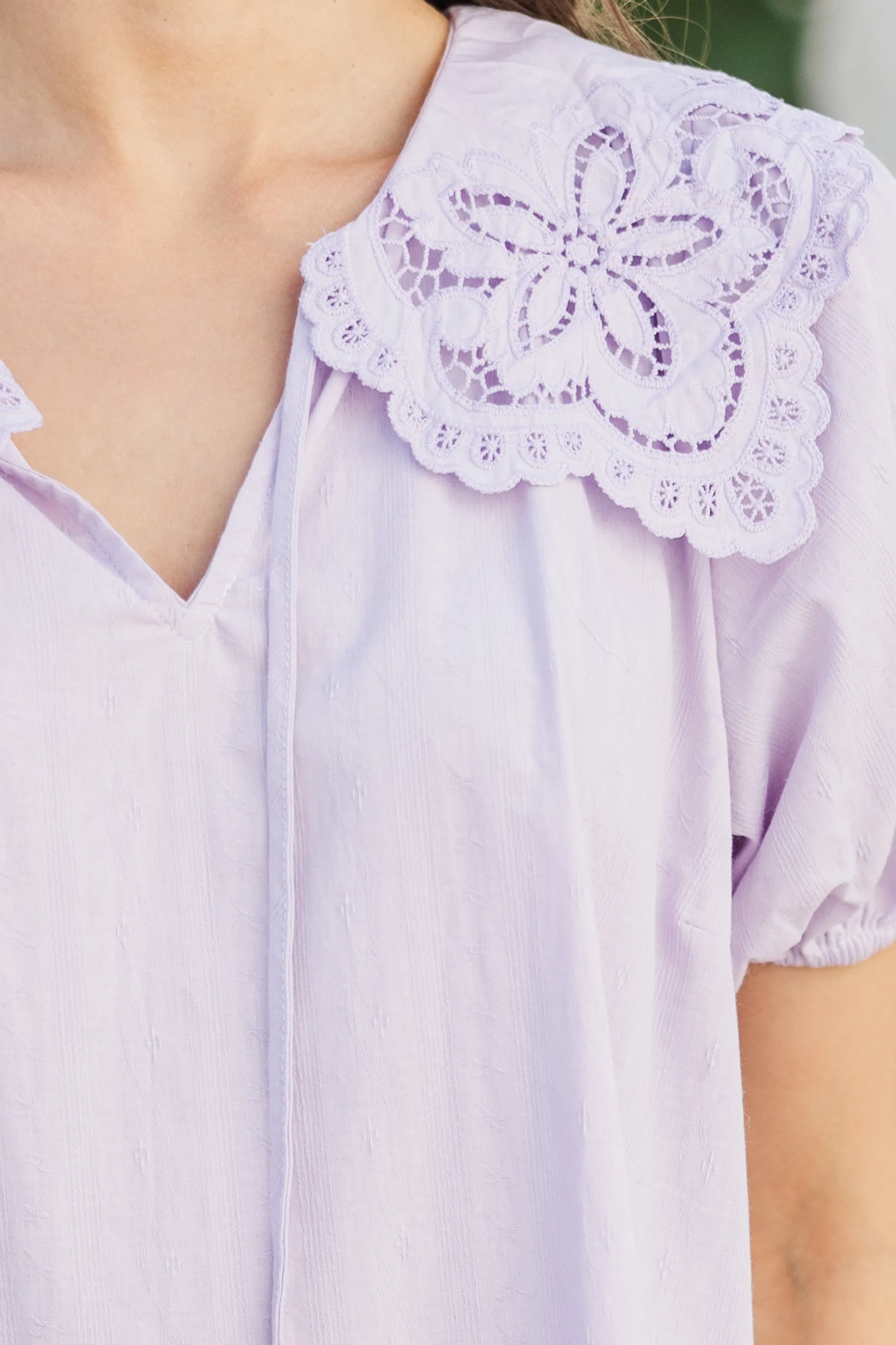 Call On You Lavender Collared Dress