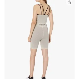 Calvin Klein Performance thick rib scoop neck sleeveless strappy unitard, M, NWT