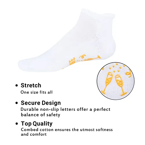 Champagne Lover Gift Unique Champagne Socks Funny Champagne Gift for Men Women White Socks, Ideal Gifts for Drinkers