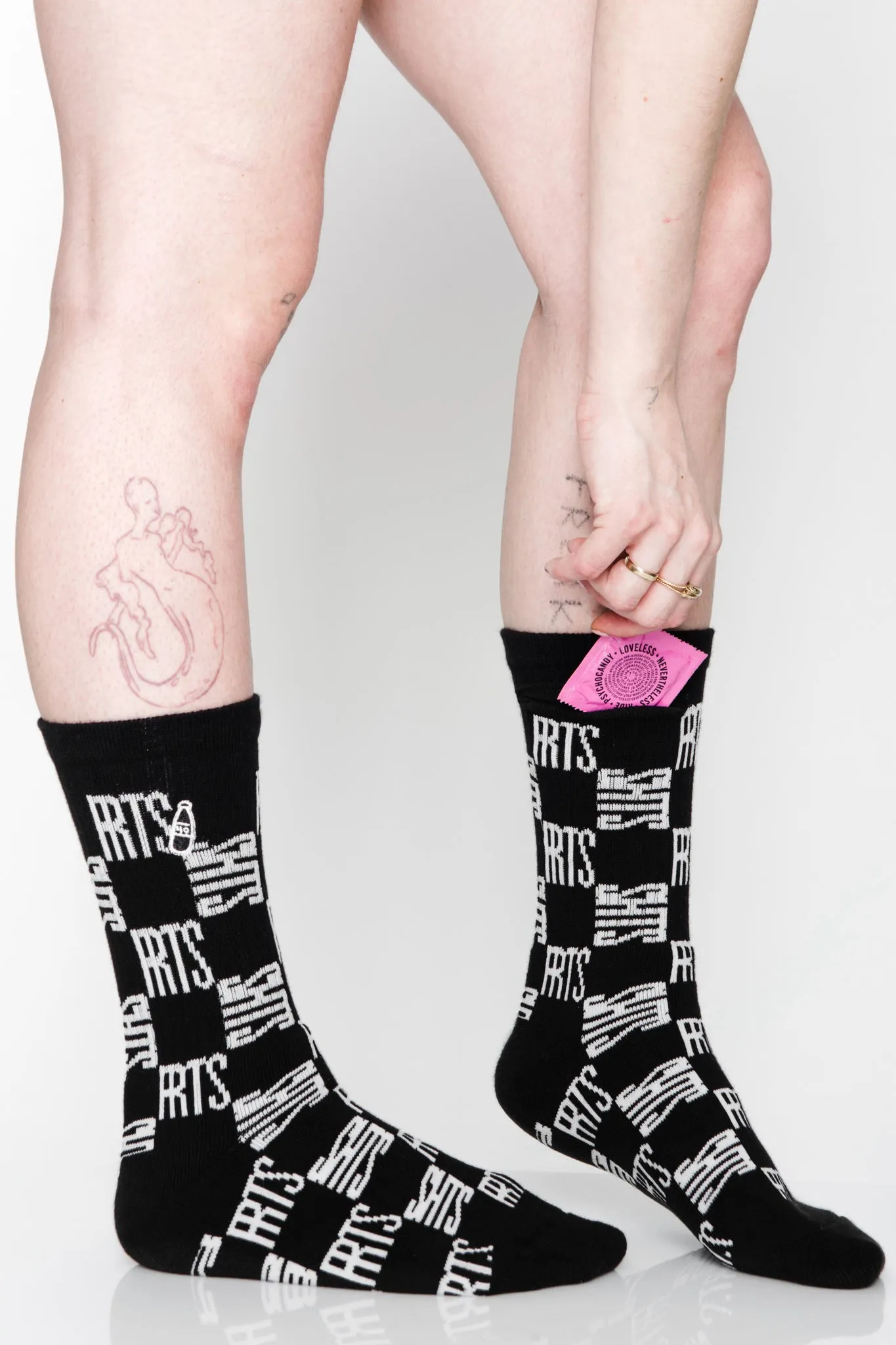 Checkerboard Stash Socks