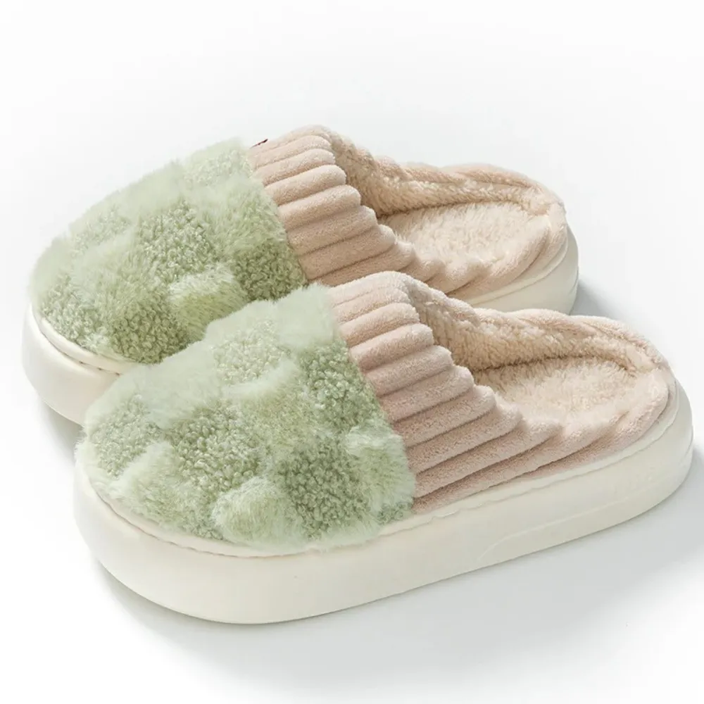 Checkered Patterned Push Slippers