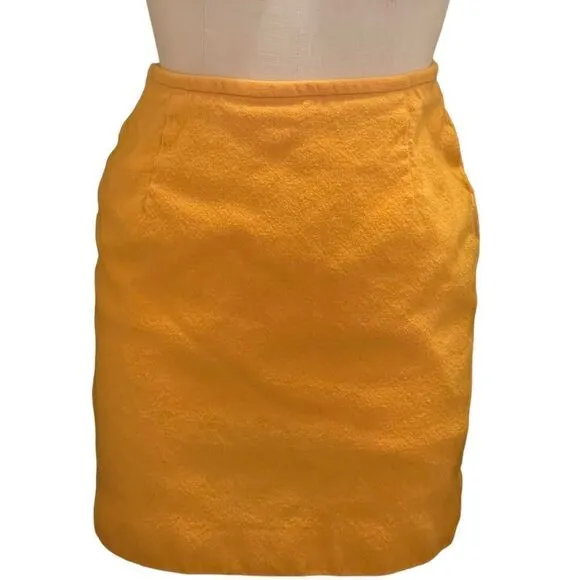 Chic Vintage Yellow 100% Wool Skirt by JAG Clothing