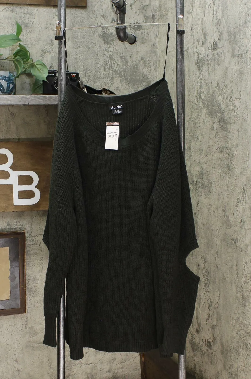 City Chic Women's Trendy Plus Size Elbow Cutout Sweater