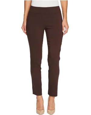 Classic Pull-On Ankle Pants In Brown