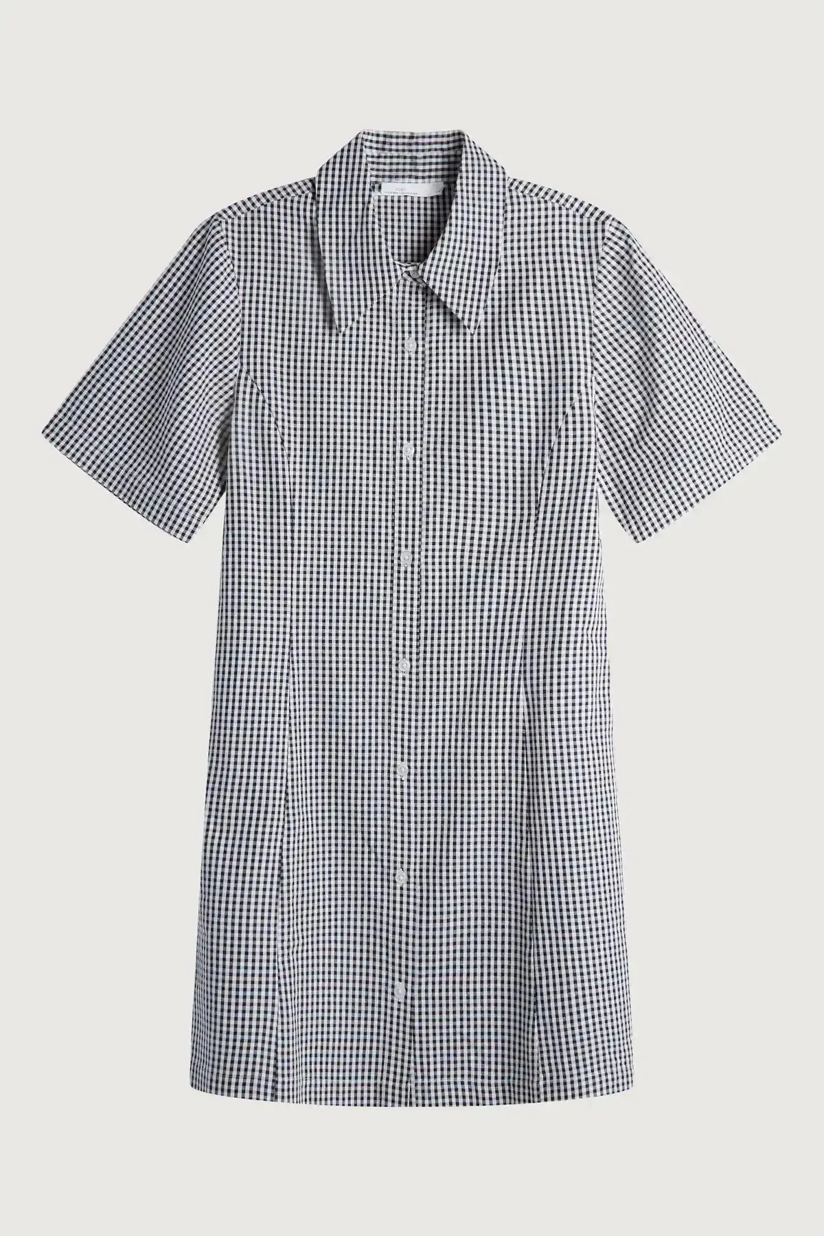 Collared Mini Gingham Dress