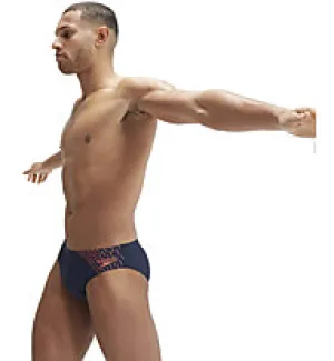COSTUME SPEEDO ENDURANCE   UOMO SLIP NUOTO PISCINA BLU ROSSO FLUO