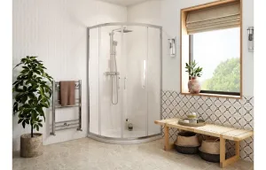 Crystal 800mm 2 Door Easy-Fit Quadrant - Chrome