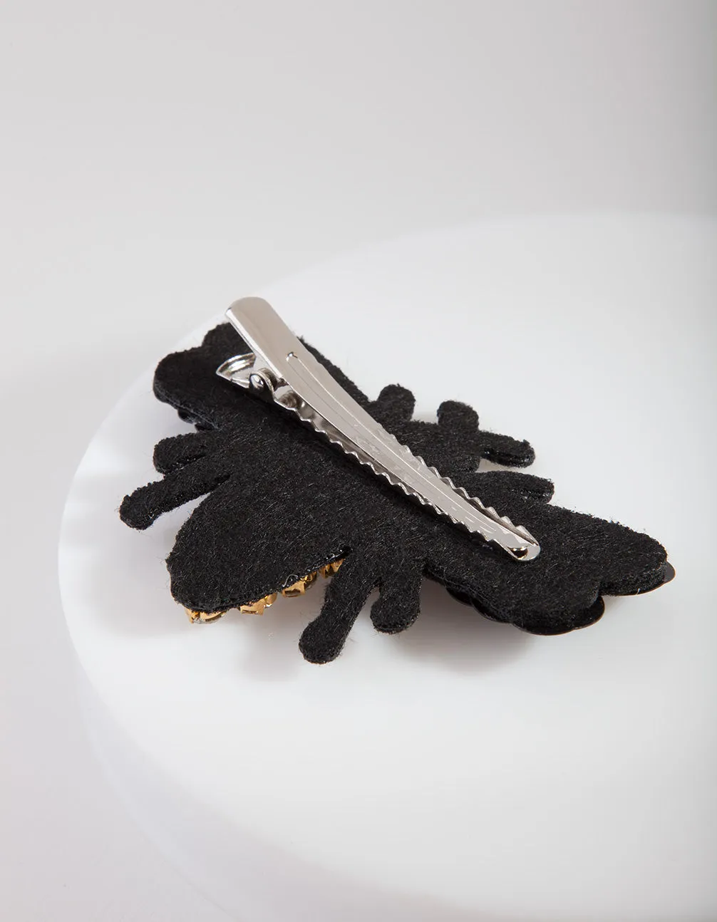 Crystal & Sequin Black Bug Clip