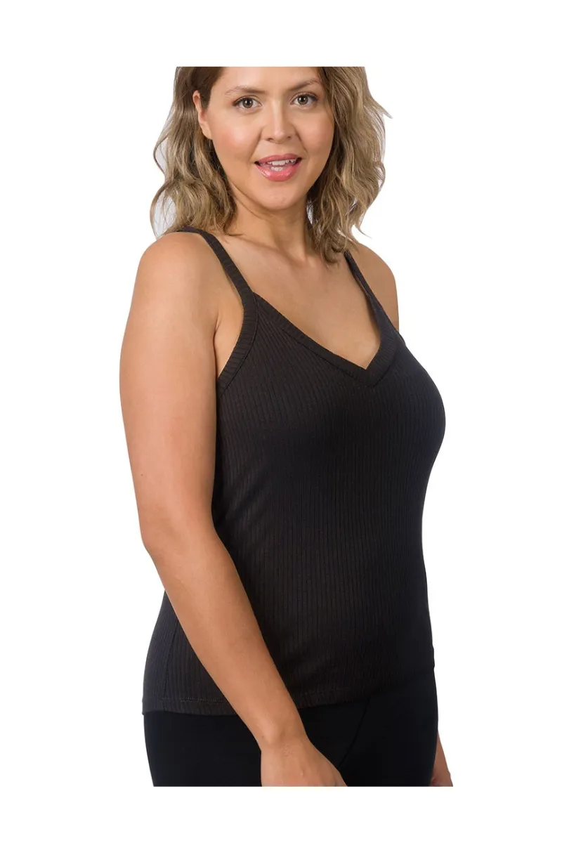 Curvy Black Strappy Tank