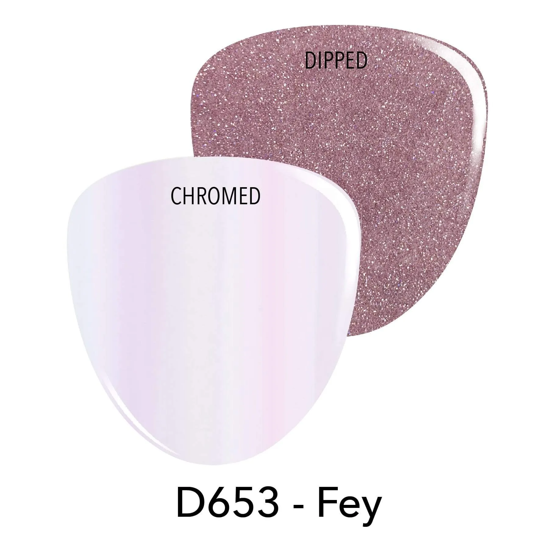 D653 Fey Pink Chrome Dip Powder